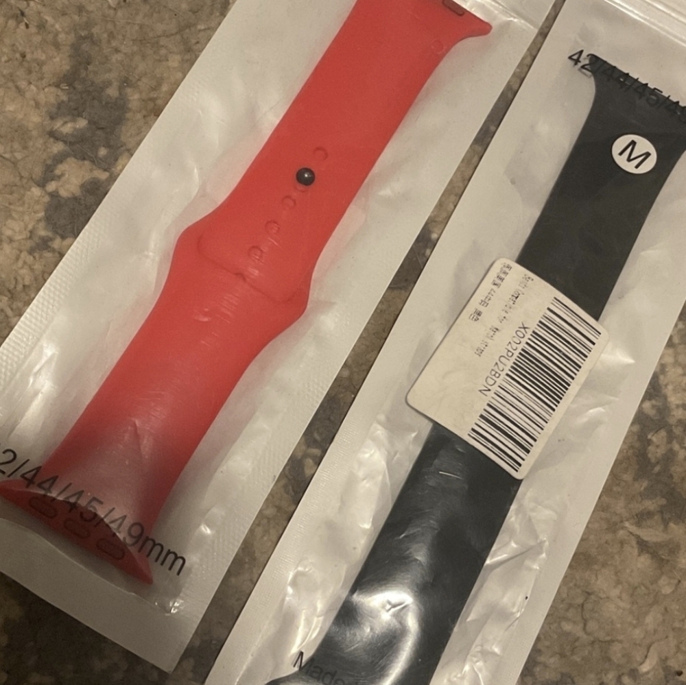 Red and Black Apple Watch Bands